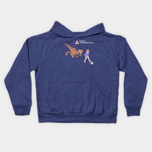 Untitled Velociraptor Game Kids Hoodie by obvian